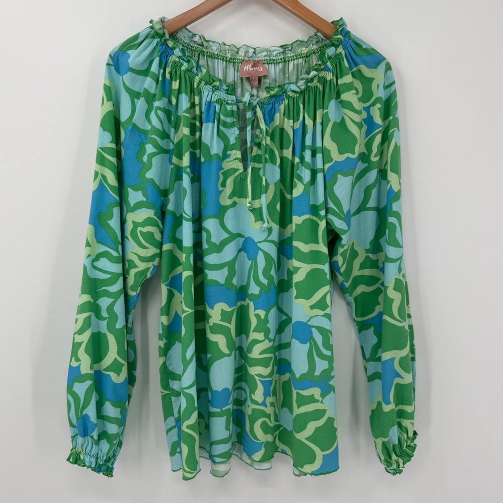 Show Me Your Mumu Margo Tunic Abstract Poppy Multi Floral Top Size Large